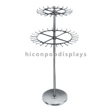 Free Design Flooring Fashion Accessories Store Metallic 360 Rotating Commercial Tie Display Stand